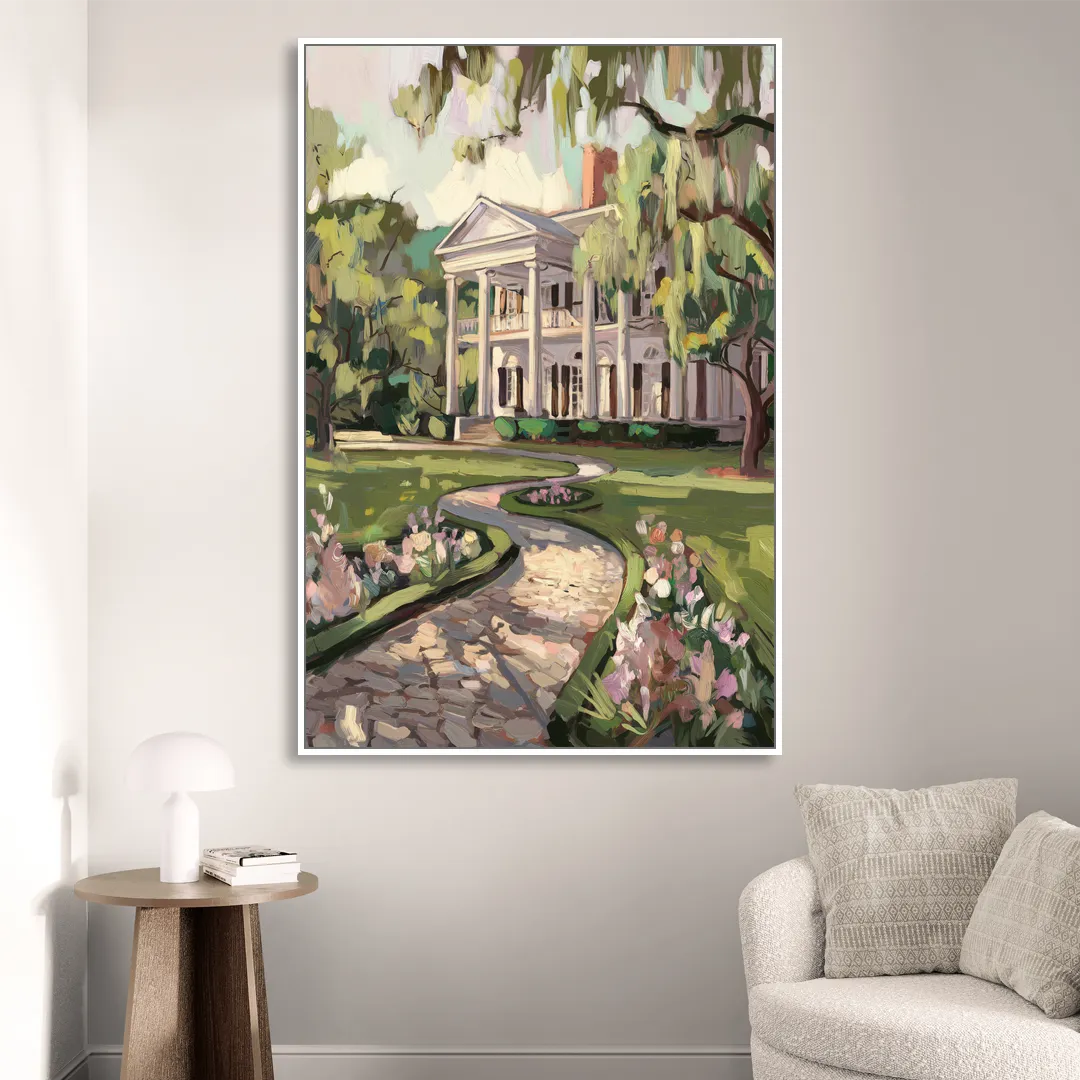 Marietta Southern Elegance Living Room - White Canvas Wall Art