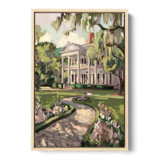 Marietta Southern Elegance - Oak Framed Canvas Wall Art - Front