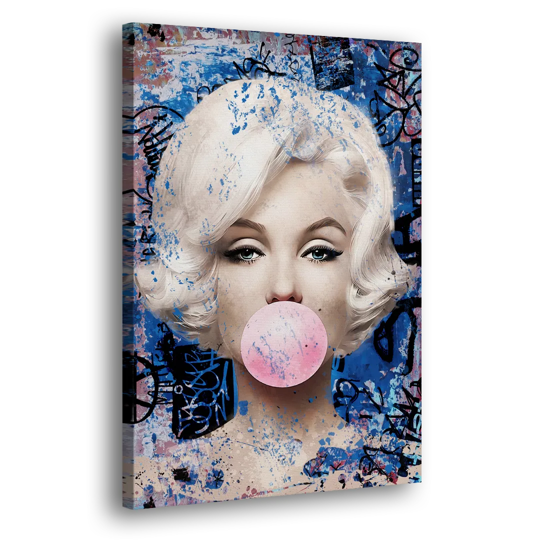 Marilyn Bubble Gum Side - Canvas Wall Art