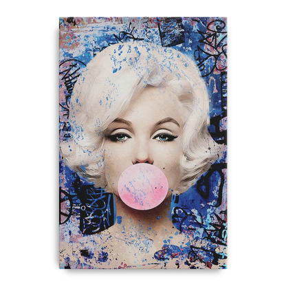 Marilyn Bubble Gum Front - Canvas Wall Art
