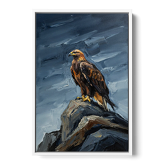 Masculine Wall Art for Office - White Framed Canvas Wall Art - Front