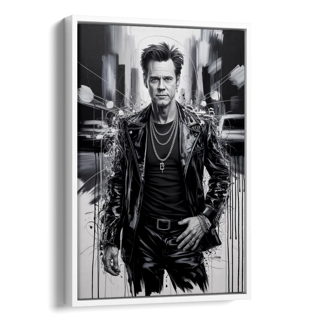 Mask Mood Side - White Canvas Wall Art