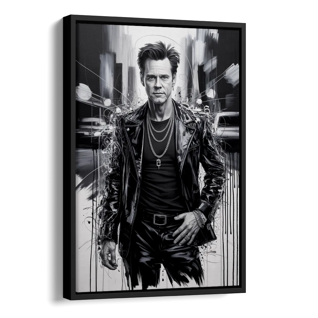 Mask Mood Side - Black Canvas Wall Art