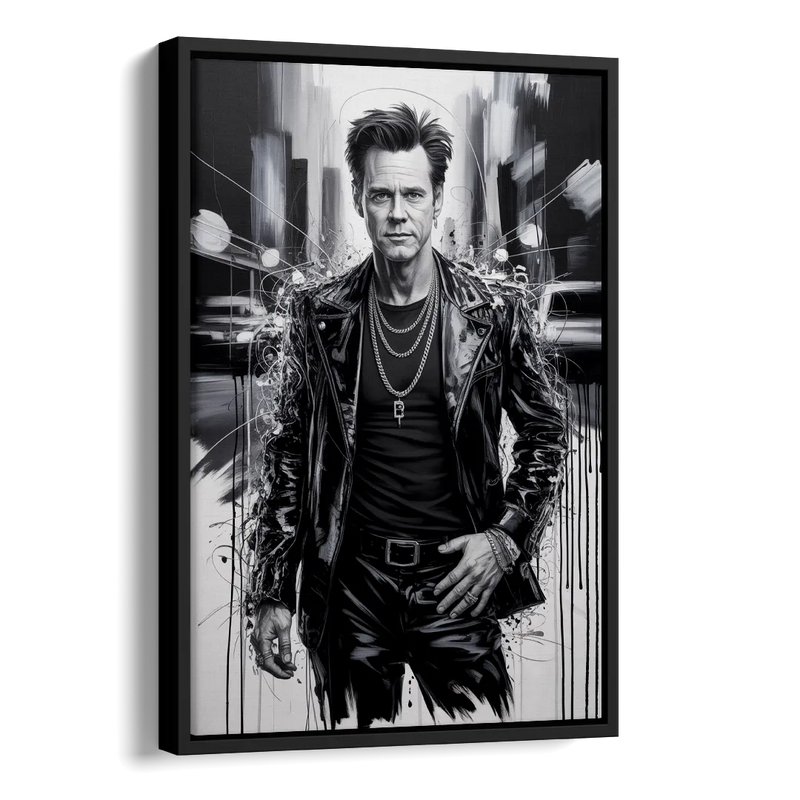 Mask Mood Side - Black Canvas Wall Art