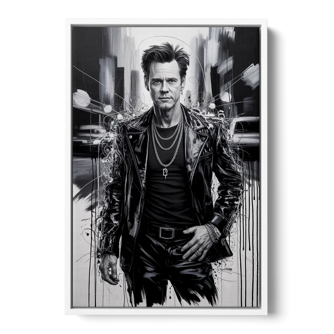 Mask Mood Front - White Canvas Wall Art