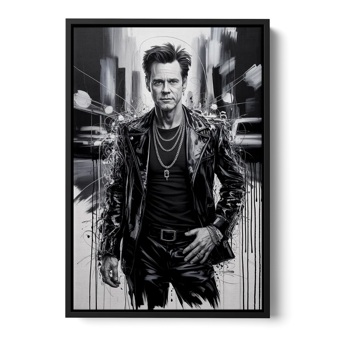 Mask Mood Front - Black Canvas Wall Art