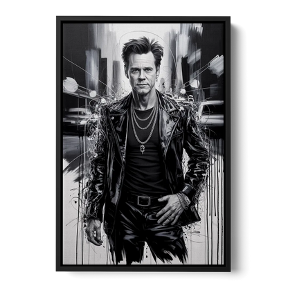 Mask Mood Front - Black Canvas Wall Art