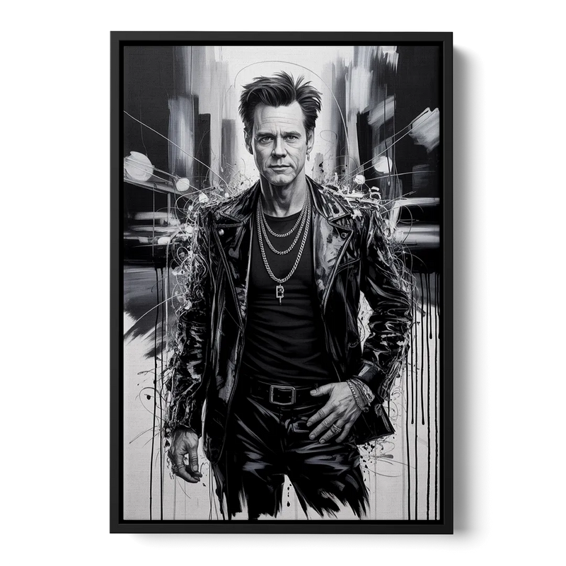 Mask Mood Front - Black Canvas Wall Art