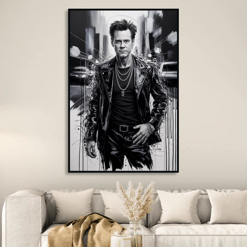 Mask Mood Living Room - Black Canvas Wall Art