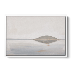 Matching Wall Art Set of 2 Mirrored Island - White Framed Canvas Wall Art - Front