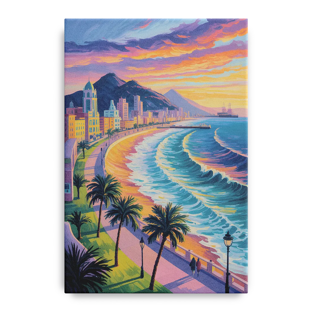 Mazatlán Malecón View Front - Canvas Wall Art