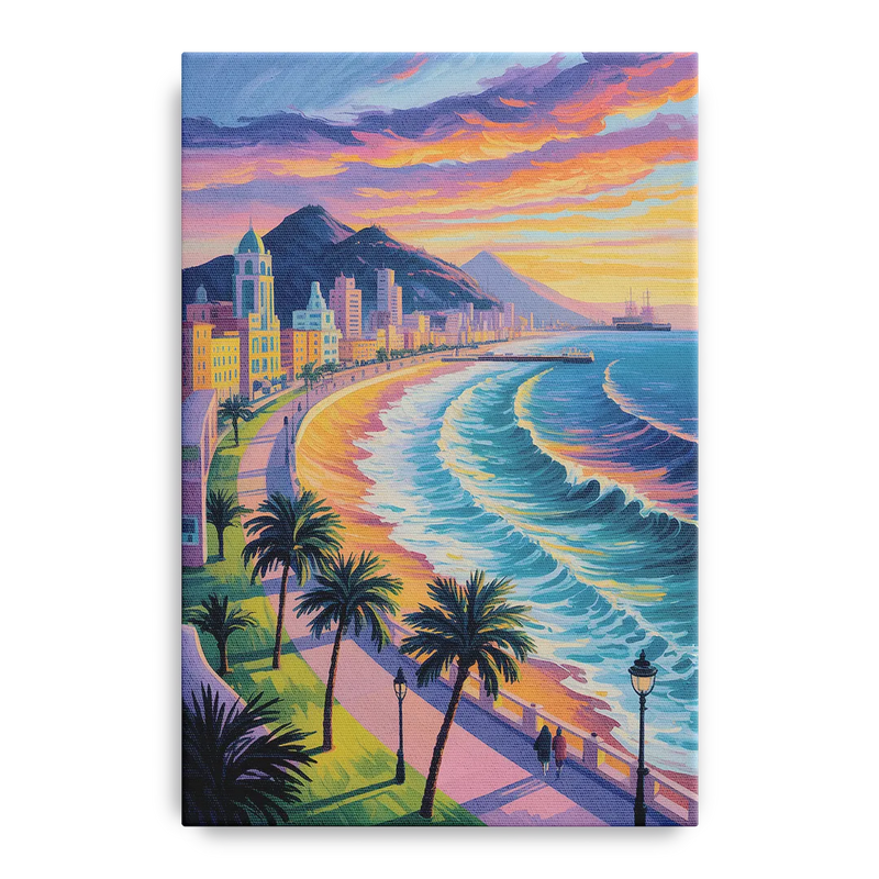 Mazatlán Malecón View Front - Canvas Wall Art