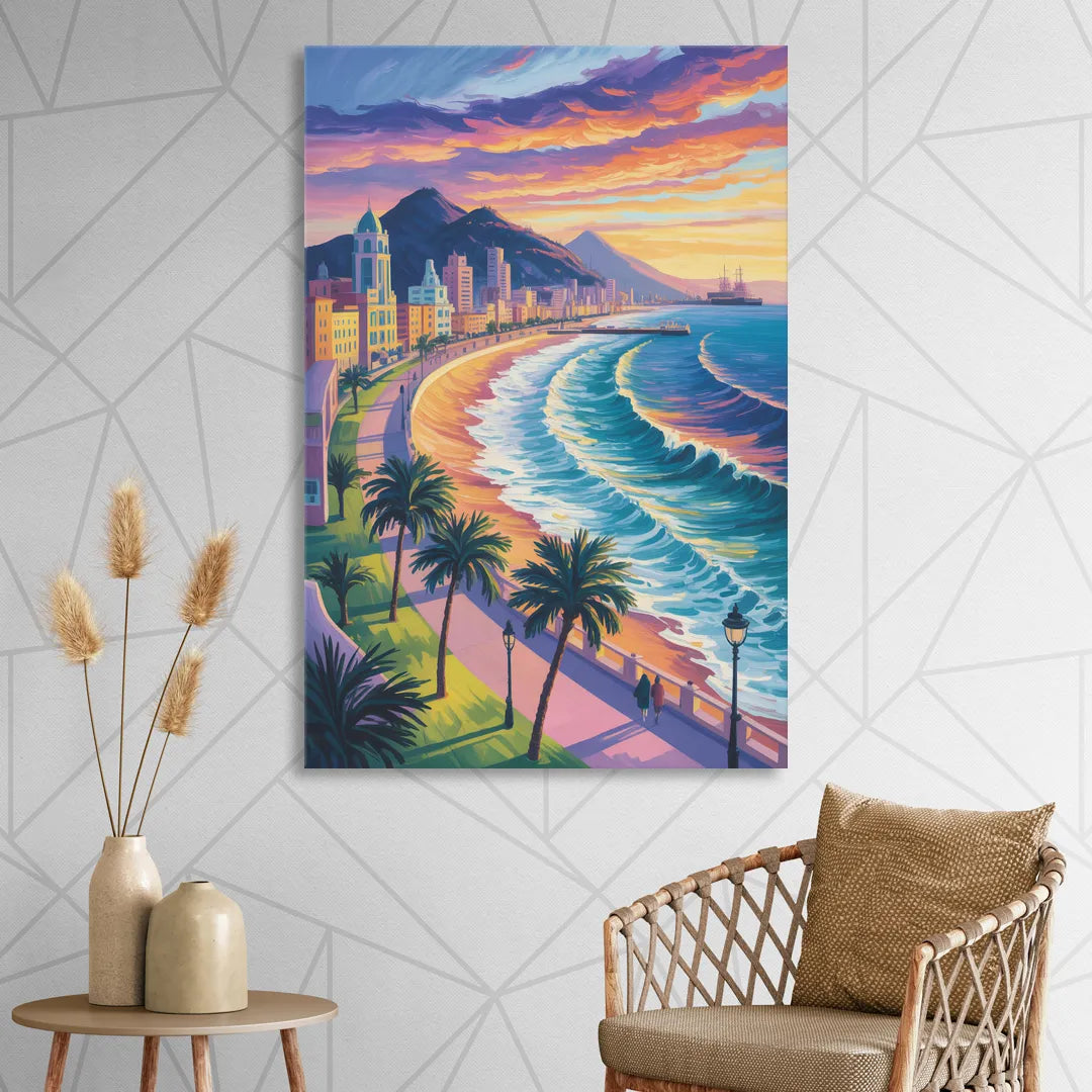 Mazatlán Malecón View Sitting Room - Canvas Wall Art