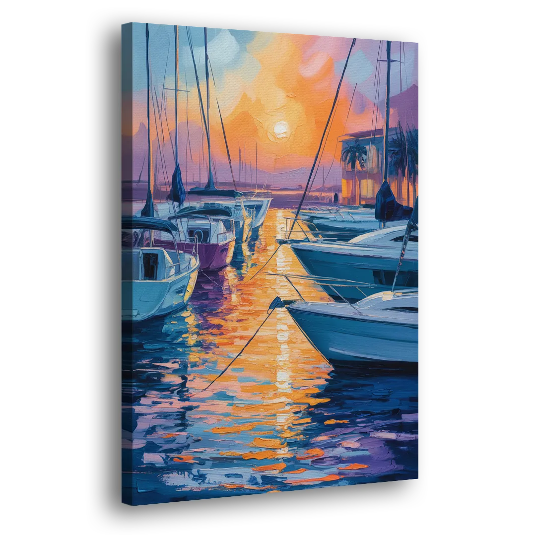 Mazatlán Marina Reflections Side - Canvas Wall Art