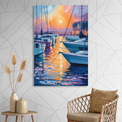 Mazatlán Marina Reflections Living Room - Canvas Wall Art