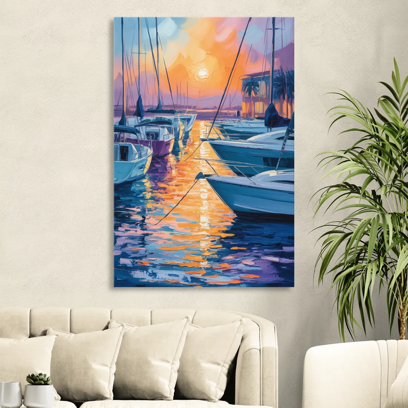 Mazatlán Marina Reflections Sitting Room - Canvas Wall Art