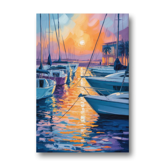 Mazatlán Marina Reflections - Canvas Wall Art - Front