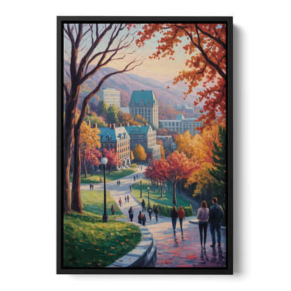 McGill University Montreal Front - Black Canvas Wall Art