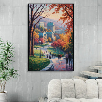 McGill University Montreal Sitting Room - Black Canvas Wall Art