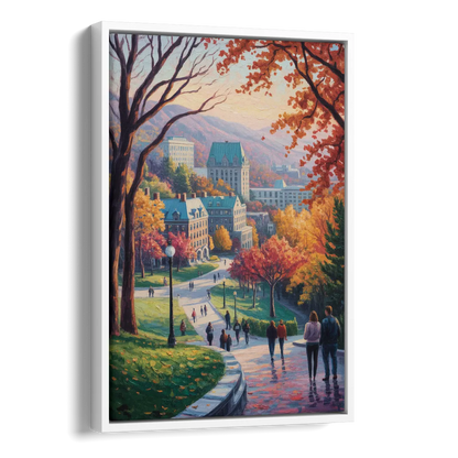 McGill University Montreal Side - White Canvas Wall Art