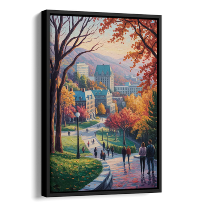 McGill University Montreal Side - Black Canvas Wall Art