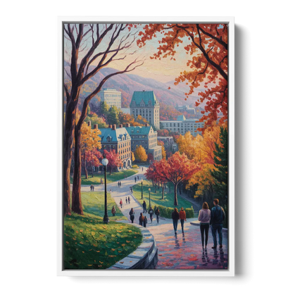 McGill University Montreal Front - White Canvas Wall Art