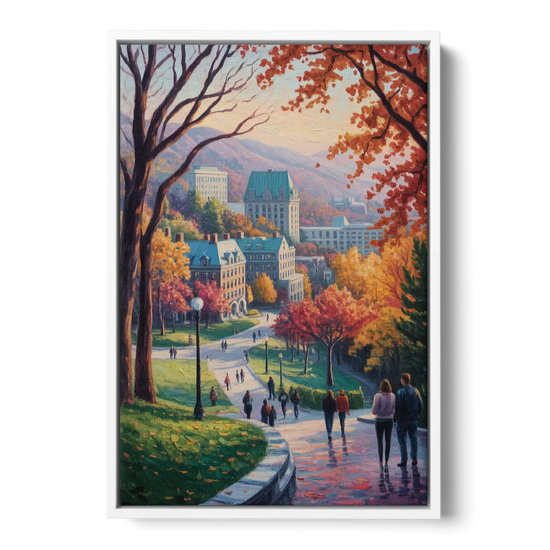 McGill University Montreal Front - White Canvas Wall Art