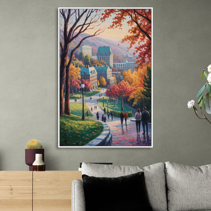 McGill University Montreal Living Room - White Canvas Wall Art