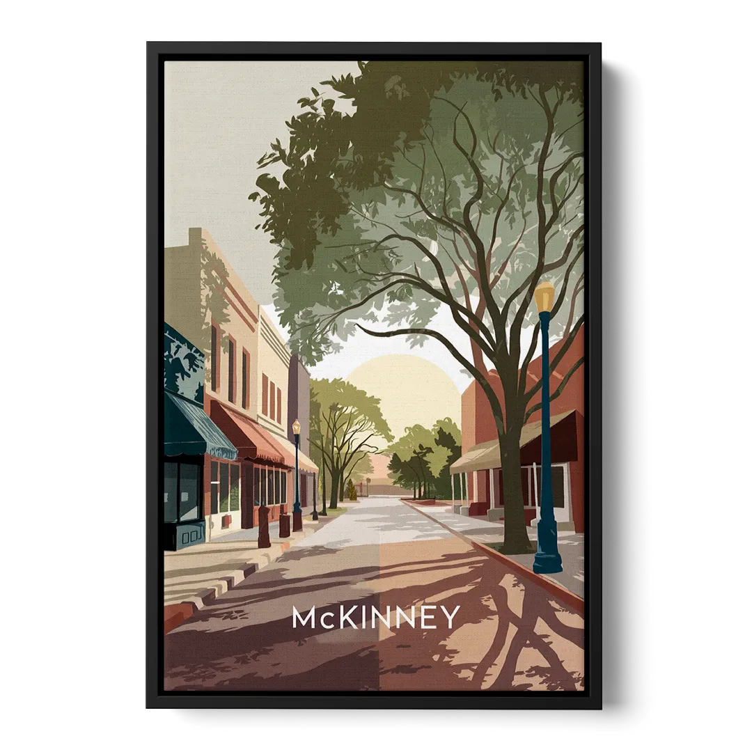McKinney Artistic Heritage Front - Black Canvas Wall Art