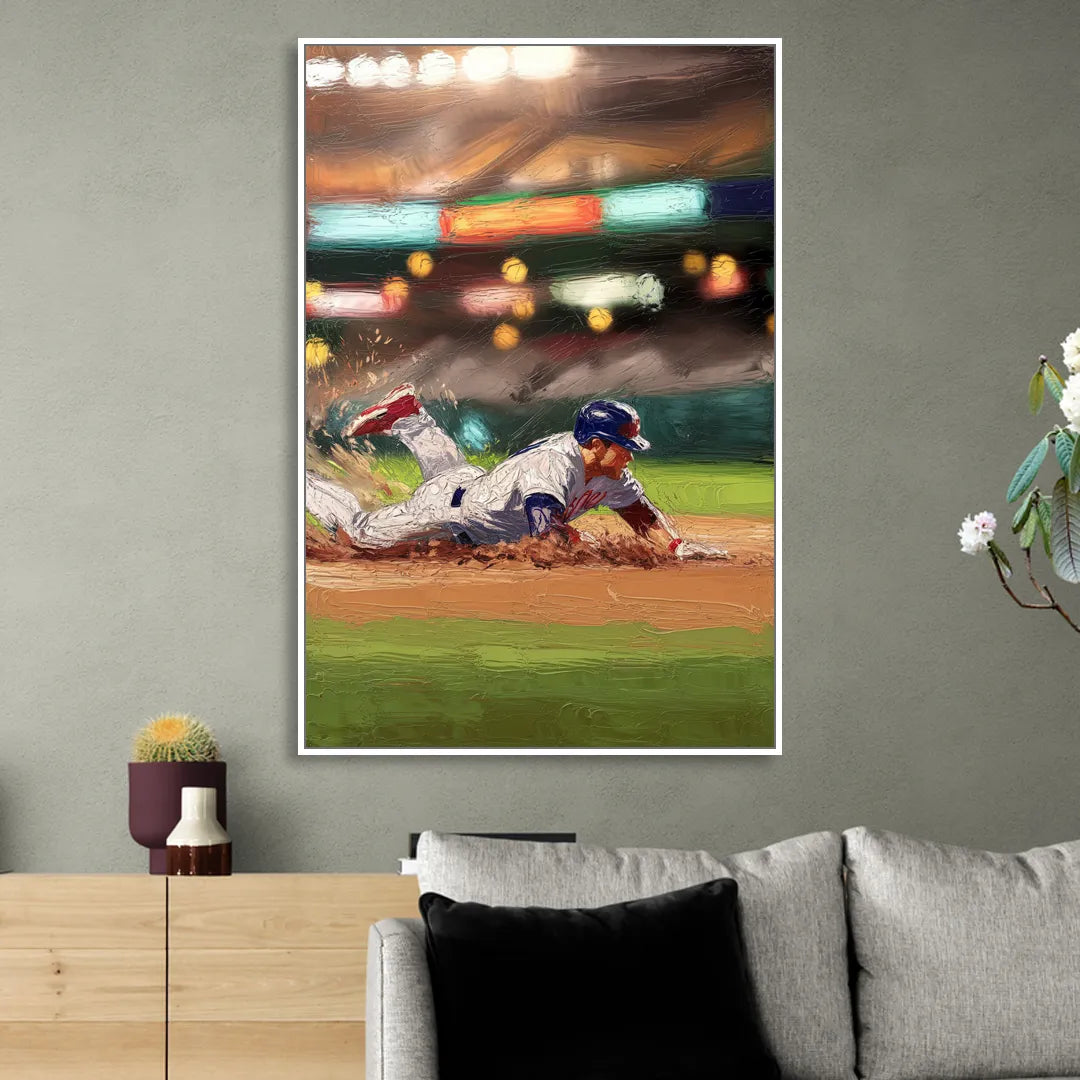 McKinney Baseball Spirit Sitting Room - White Canvas Wall Art