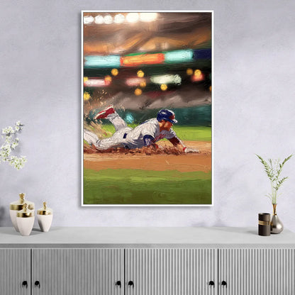 McKinney Baseball Spirit Living Room - White Canvas Wall Art