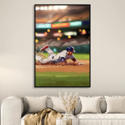 McKinney Baseball Spirit Living Room - Black Canvas Wall Art