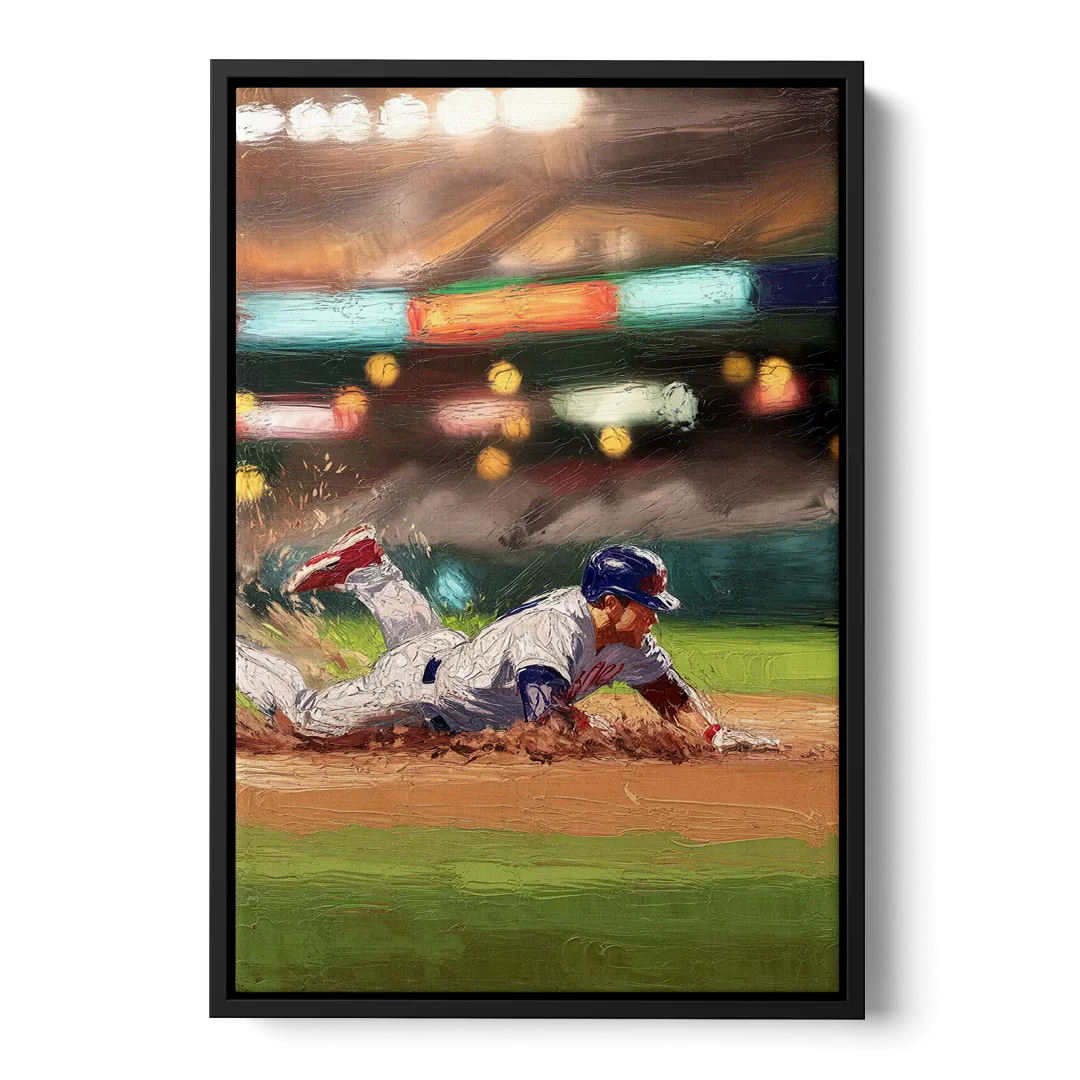 McKinney Baseball Spirit Front - Black Canvas Wall Art
