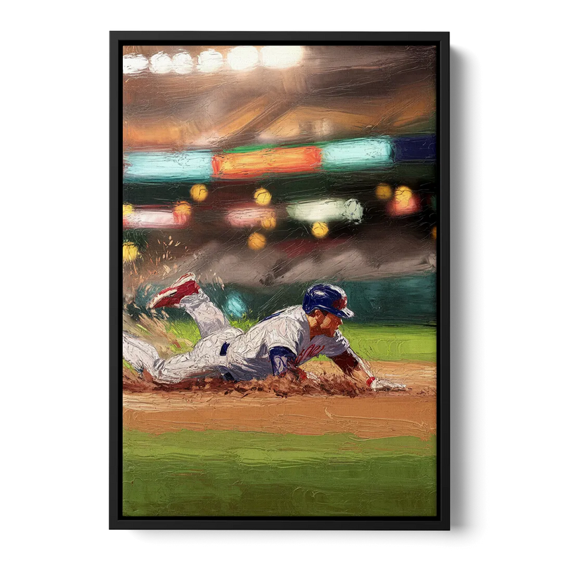 McKinney Baseball Spirit Front - Black Canvas Wall Art