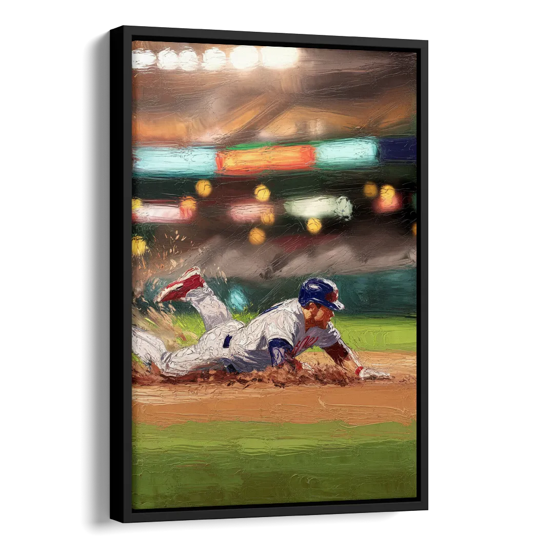 McKinney Baseball Spirit Side - Black Canvas Wall Art