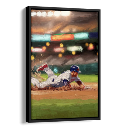 McKinney Baseball Spirit Side - Black Canvas Wall Art