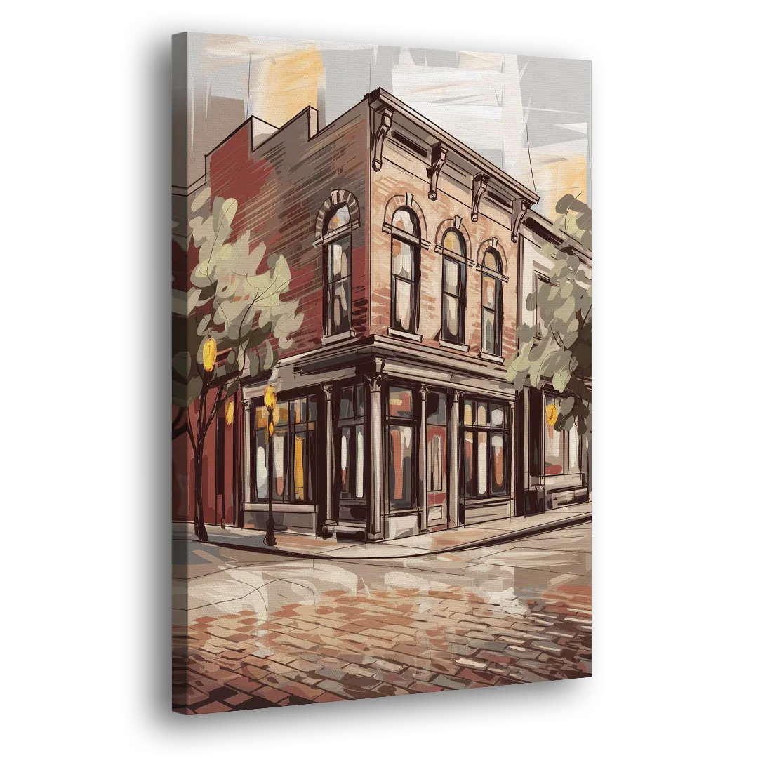 McKinney Historic Architecture Side - Canvas Wall Art