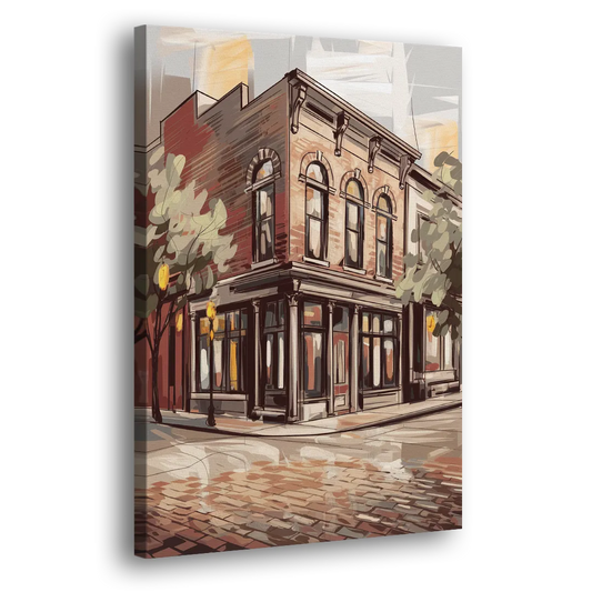 McKinney Historic Architecture Side - Canvas Wall Art