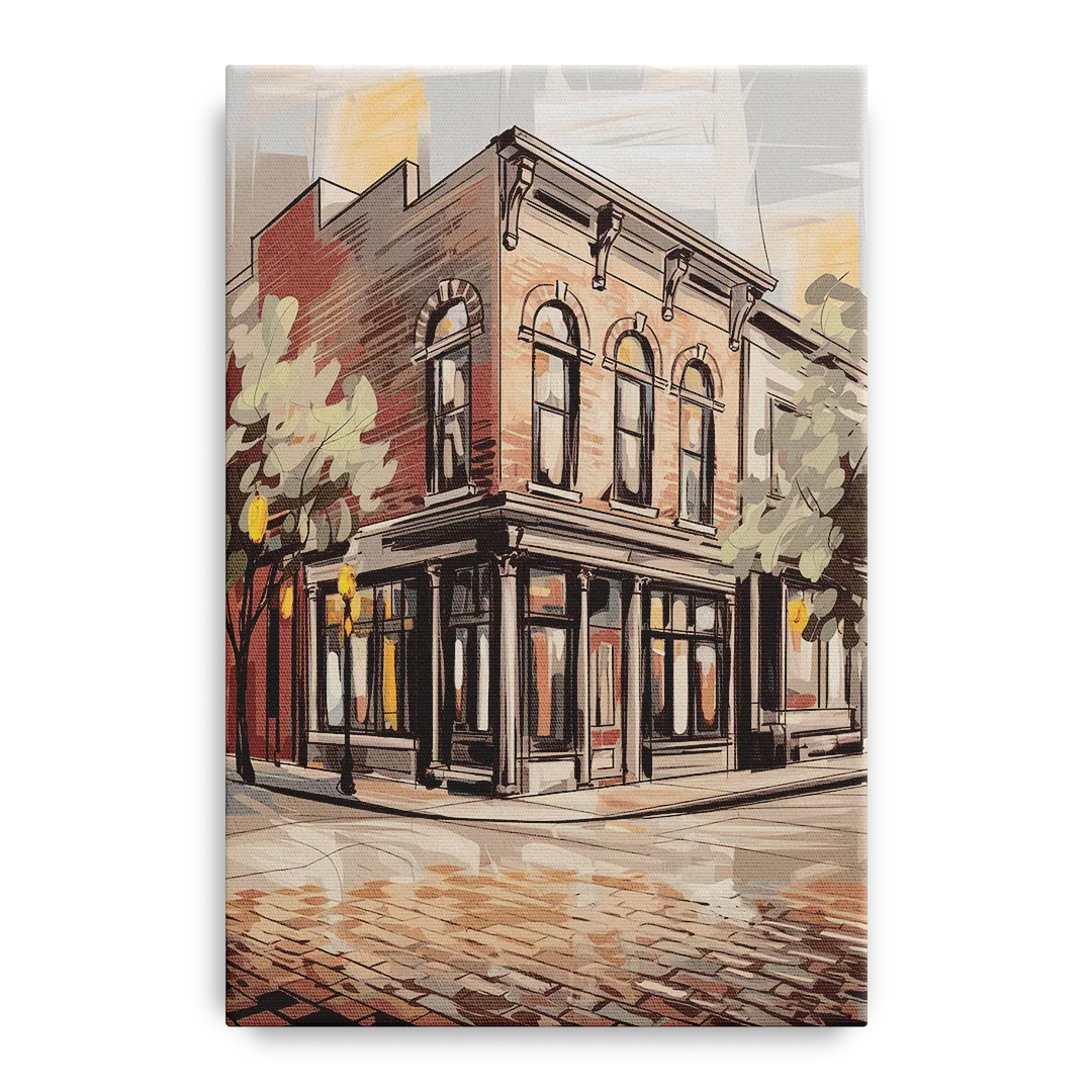 McKinney Historic Architecture Front - Canvas Wall Art