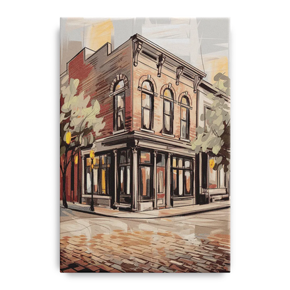 McKinney Historic Architecture Front - Canvas Wall Art