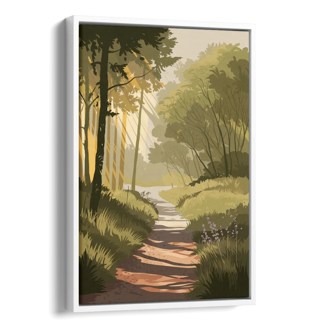 McKinney Nature Trails Side - White Canvas Wall Art