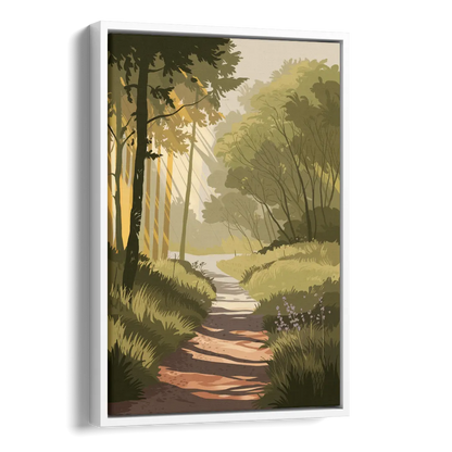 McKinney Nature Trails Side - White Canvas Wall Art