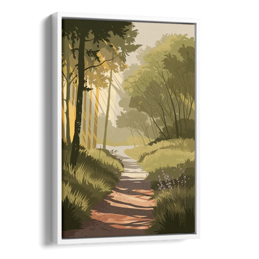 McKinney Nature Trails Side - White Canvas Wall Art