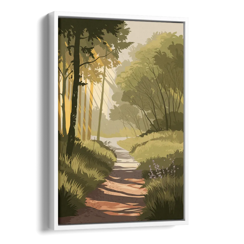 McKinney Nature Trails Side - White Canvas Wall Art