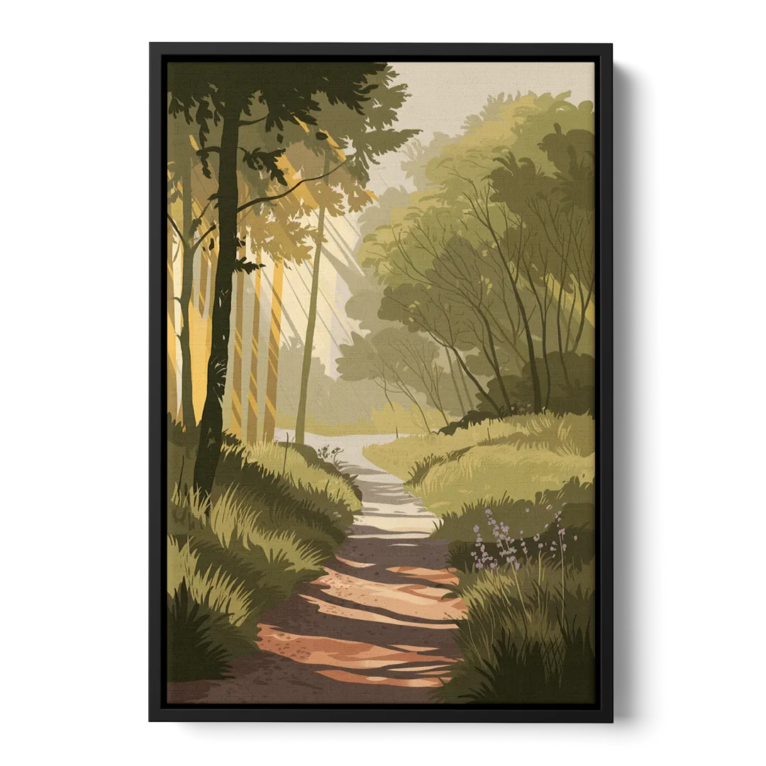McKinney Nature Trails Front - Black Canvas Wall Art