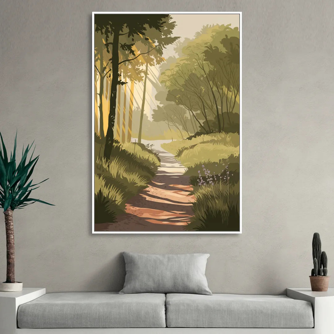 McKinney Nature Trails Living Room - White Canvas Wall Art