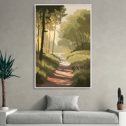 McKinney Nature Trails Living Room - White Canvas Wall Art