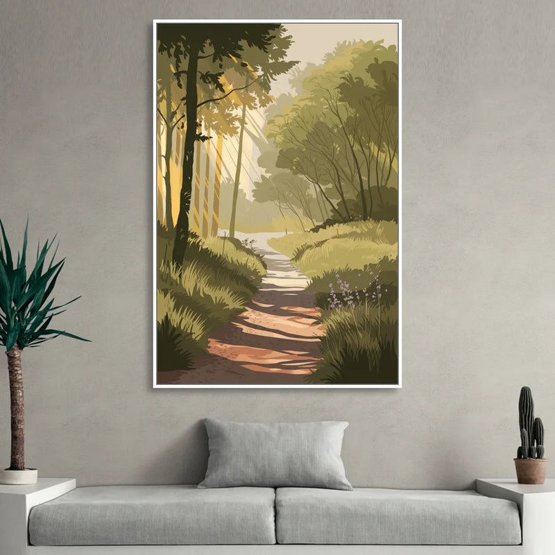 McKinney Nature Trails Living Room - White Canvas Wall Art