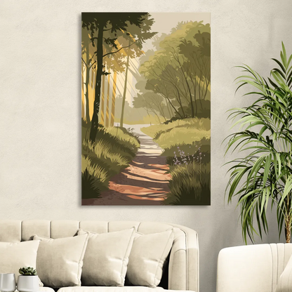 McKinney Nature Trails Sitting Room - Canvas Wall Art