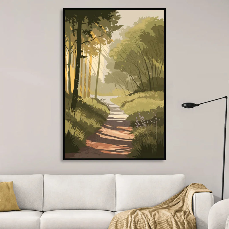 McKinney Nature Trails Living Room - Black Canvas Wall Art